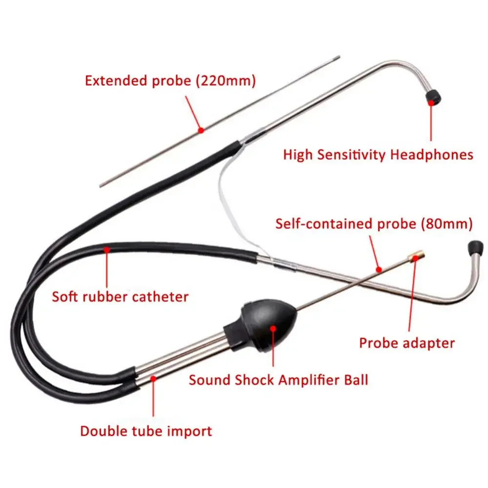 Araba Silindir Stetoskop Motor Bloğu Teşhis Araçları Otomotiv İşitme Araçları otomobil motoru anormal gürültü algılama Aracı