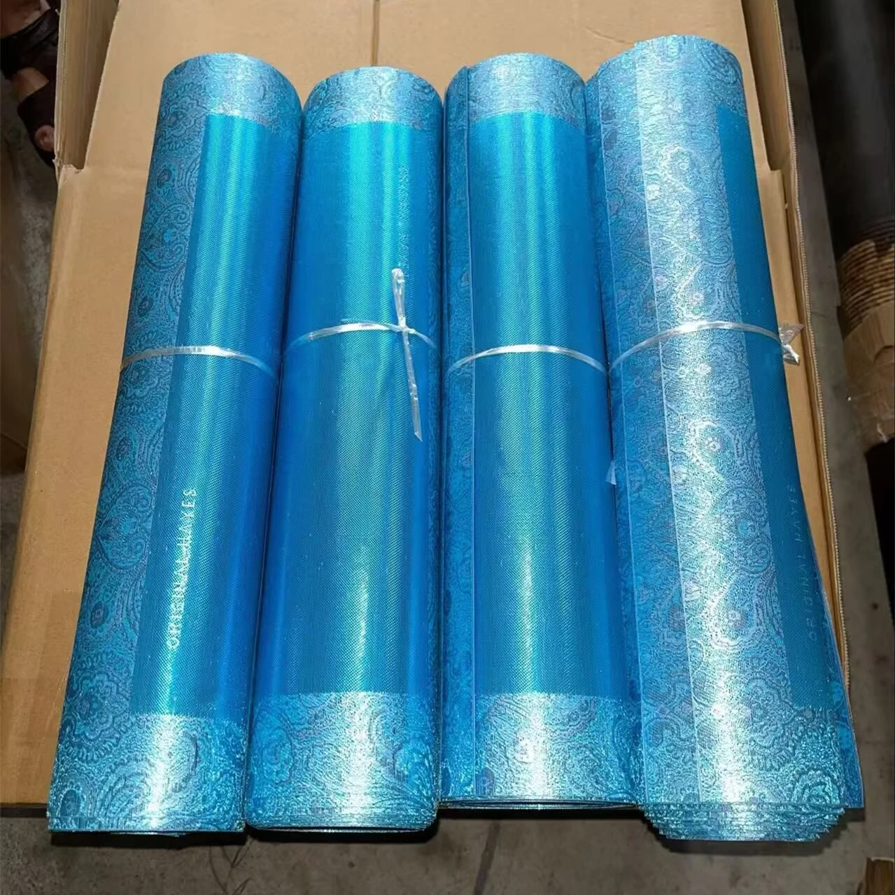 

African Headtie Sego Gele Blue Gele Sego Head Gear 2 pieces Women's Head-Tie Geles Wrapper For Party Wedding