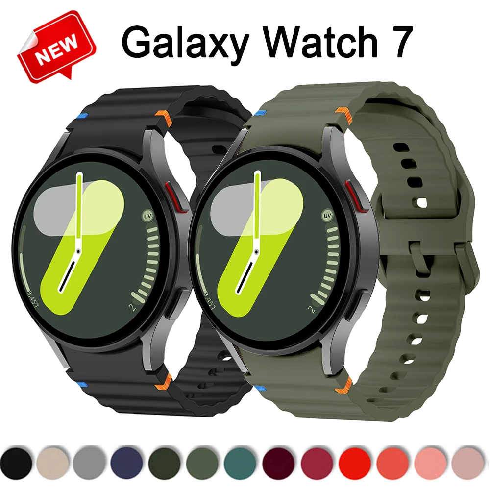 Original Silicone Strap for Samsung Galaxy Watch 7 FE 44mm 40mm belt Bracelet Galaxy Watch 4 6 Classic 5 pro band 43mm 47mm 45mm