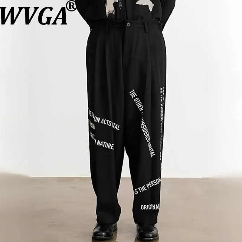 WVGA ربيع الخريف جديد رجل المد ياماموتو ملابس داكنة رسالة مطبوعة تصميم عصري المتخصصة شيك عادية مستقيم البدلة السراويل Ins W12929