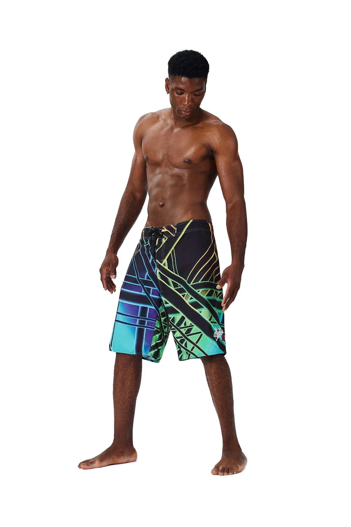 Sommer-Shorts für Herren in den Größen 30-44, lässige, atmungsaktive Jogging- und Fitnesshosen, lockere bedruckte Boardshorts, Surf- und Strandhosen, Badehosen – Detail 22