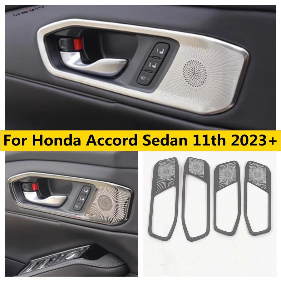 

Inner Doorknob Handle Hand-clasping Bowl Decoration Frame Cover Trim Fit For Honda Accord Sedan 11th 2023 2024 Car Accessories