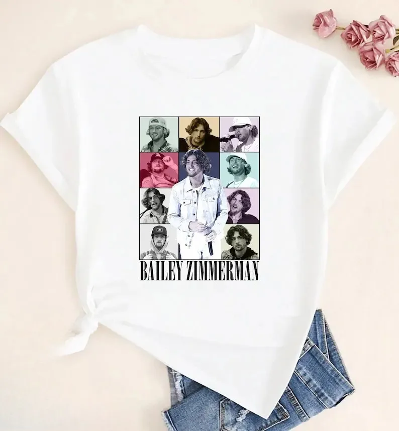 Bailey Zimmerman Merch Unisex T-shirt Men Short Sleeve Tops fashion Tee Clothes Causal Y2K Tops