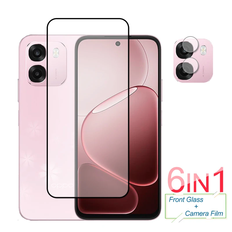 

For OPPO A6 Glass OPPO A6 Global Screen Protector Full Cover Tempered Glass Protective Phone Rear Camera Lens Film For OPPO A6