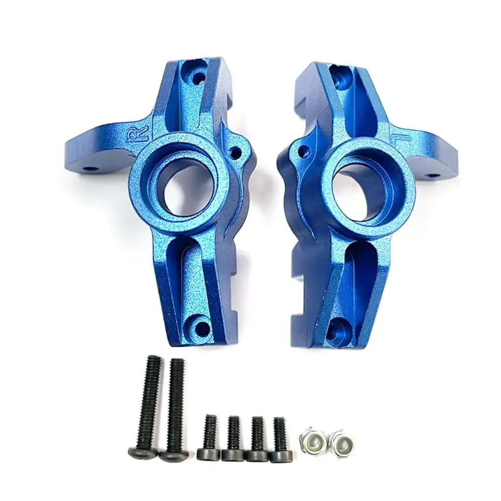 อะลูมิเนียมอัลลอยด์ 1/10 ชุดตัวยึดเพลาพวงมาลัย 2 ชิ้น บล็อกพวงมาลัยทนทาน สำหรับรถ LOSI Baja Rey 4WD RC สีแดง