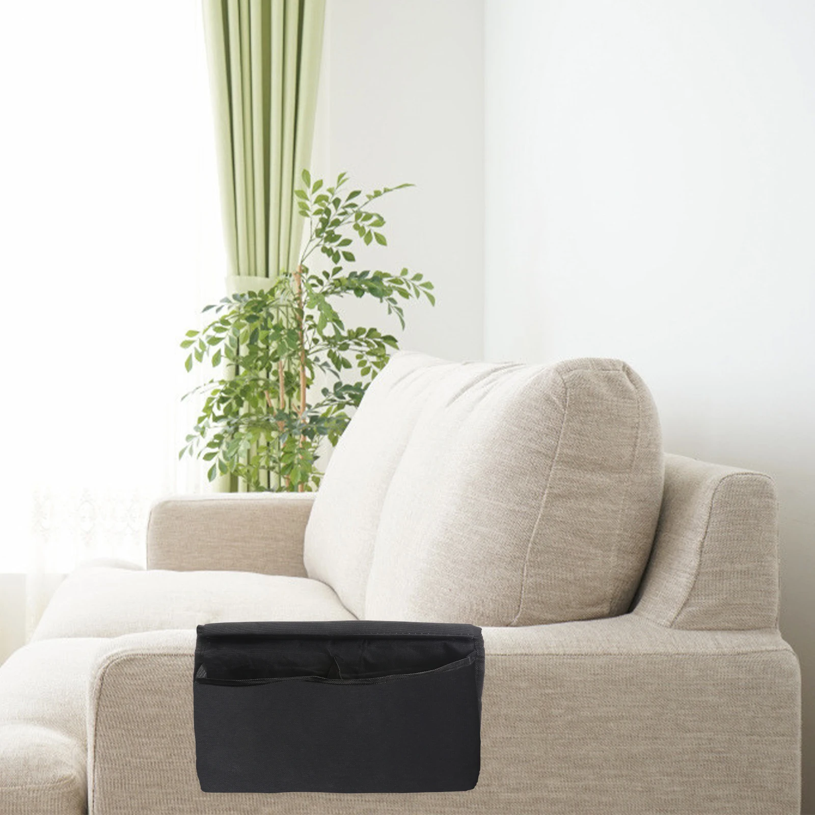 

Bag 4 Pockets Tray Storage For Couch Armchair Holds Magazines Remote Snacks Drinks Durable Oxford Cloth Collapsible