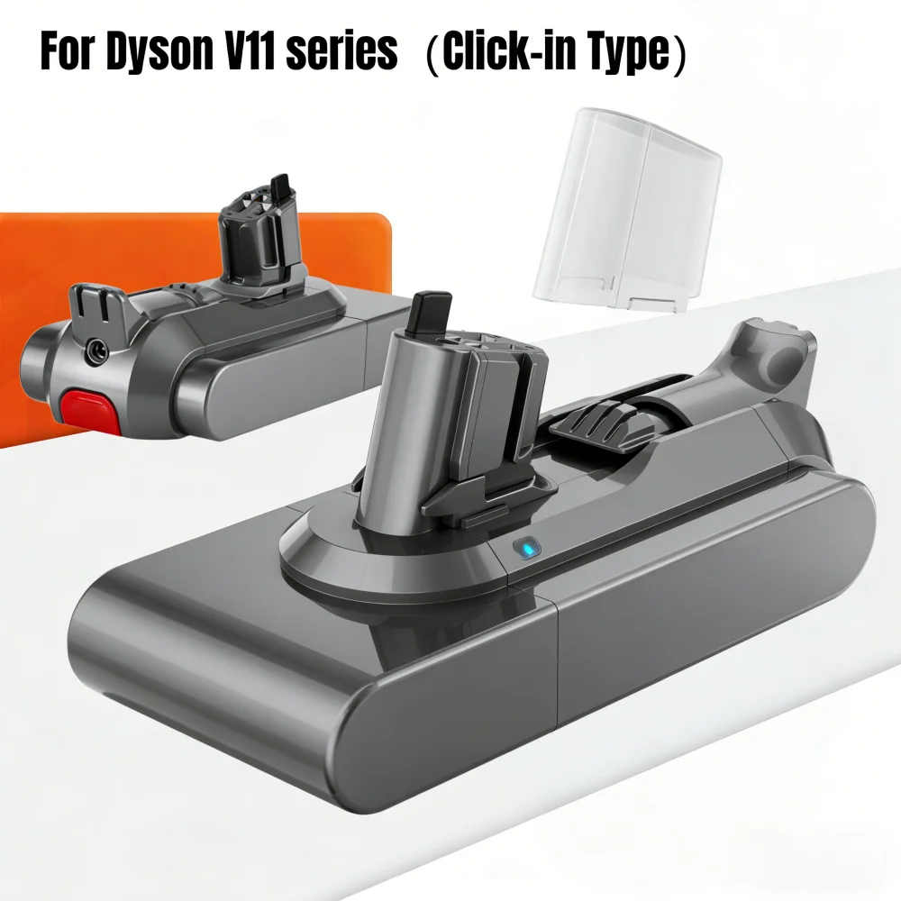 Battery for Dyson V11 25.5V 6000mAh Replacement Snap Battery for SV15 SV16 SV22 SV28 Absolute/Total Clean/Absolute Extra/Animal