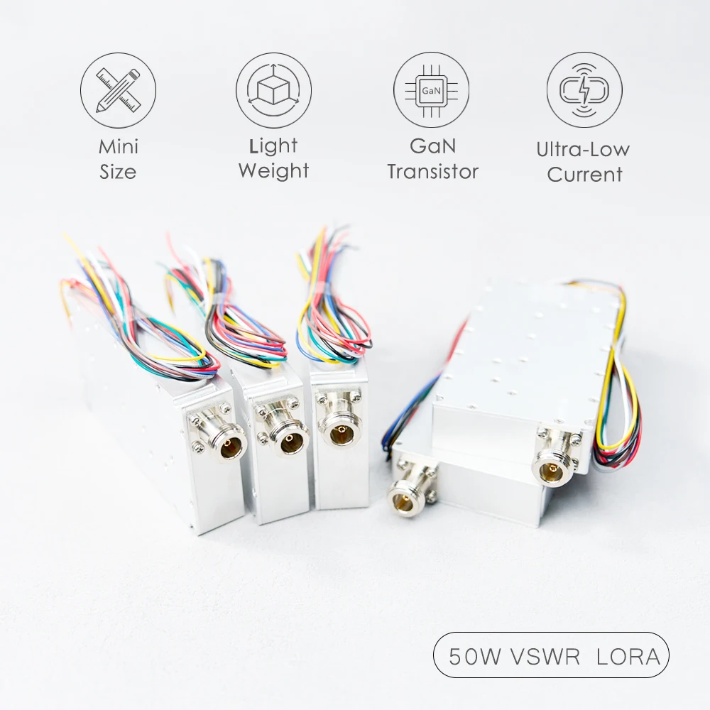 

50 Вт модуль RF GaN VSWR LORA усилитель мощности Низкочастотный усилитель 100-200M 200-300M 300-400M 400-500M 500-600M 600-700M 700-800MHZ