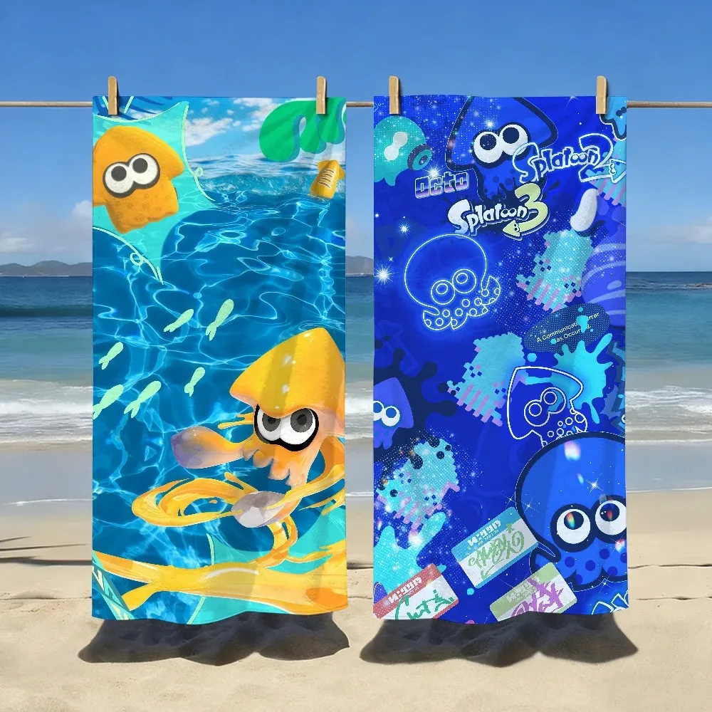 Spielehandtuch S-Splatoon-ES 3, weiches Handtuch für Pool, Reisen, Fitness, Dusche, kühl, Camping, schnell trocknend, klassisches Sport-Strandtuch, Geschenk