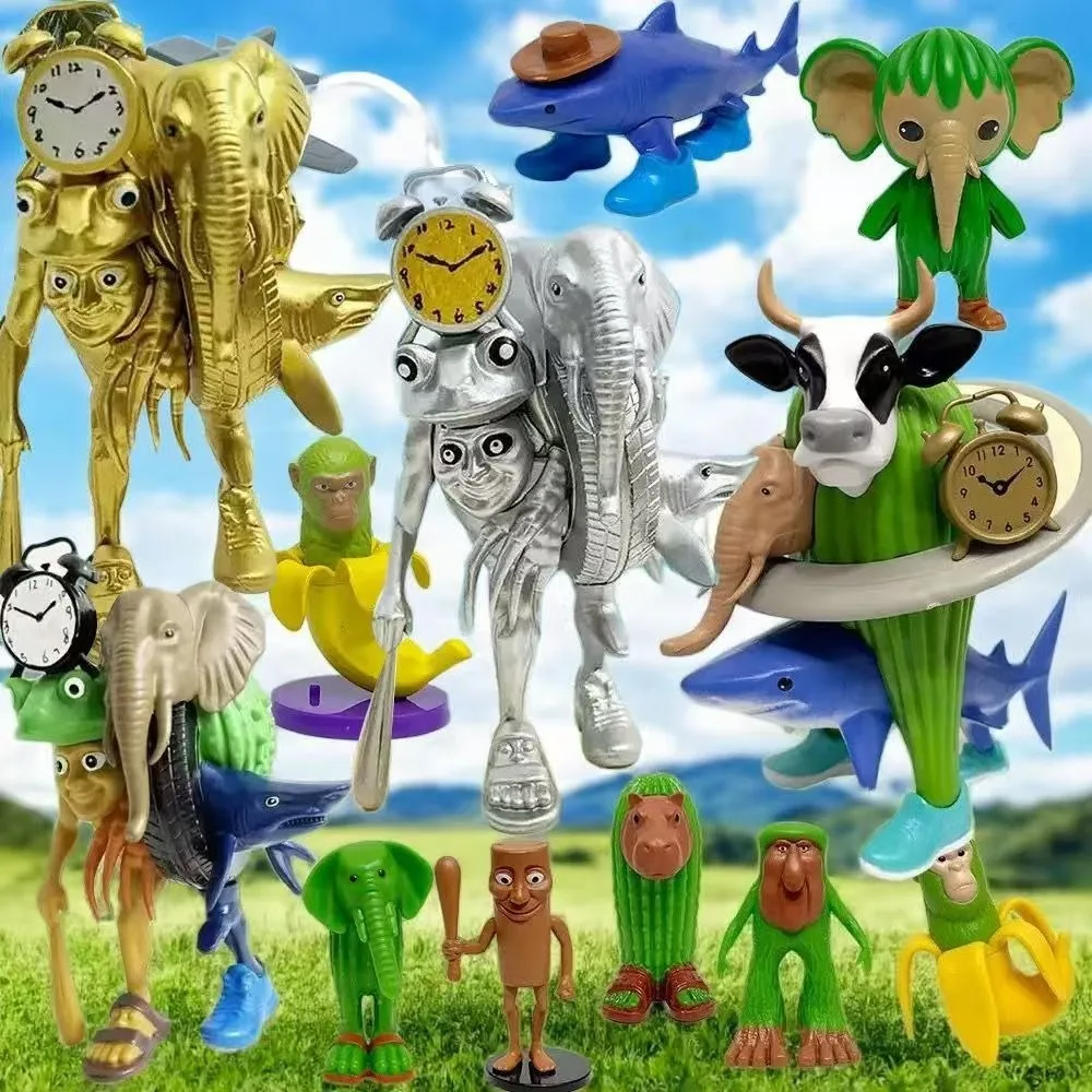 30 نمط مضحك الإيطالية Brainrot الشكل تونغ تونغ صحور Tralalero Tralala مزيج التماثيل نموذج سطح المكتب زخرفة ديكور #3