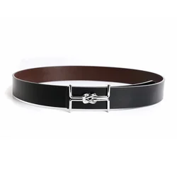 Luxury Brand Designer Pin Buckle H Belt Men High Quality Women Genuine Real Leather Dress Strap for Jeans Waistband Western Goth