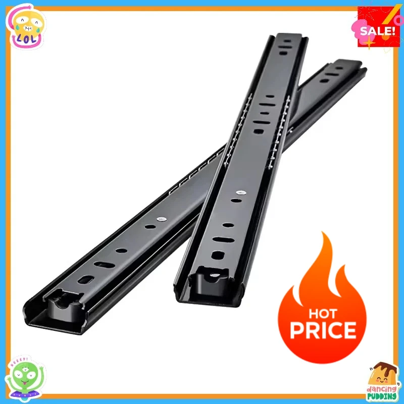 2026 New 8~20 Inch Three-section Drawer Slides - Cold-rolled Steel Drawer Tracks Smooth Closing Slides for Cabinet Furniture.