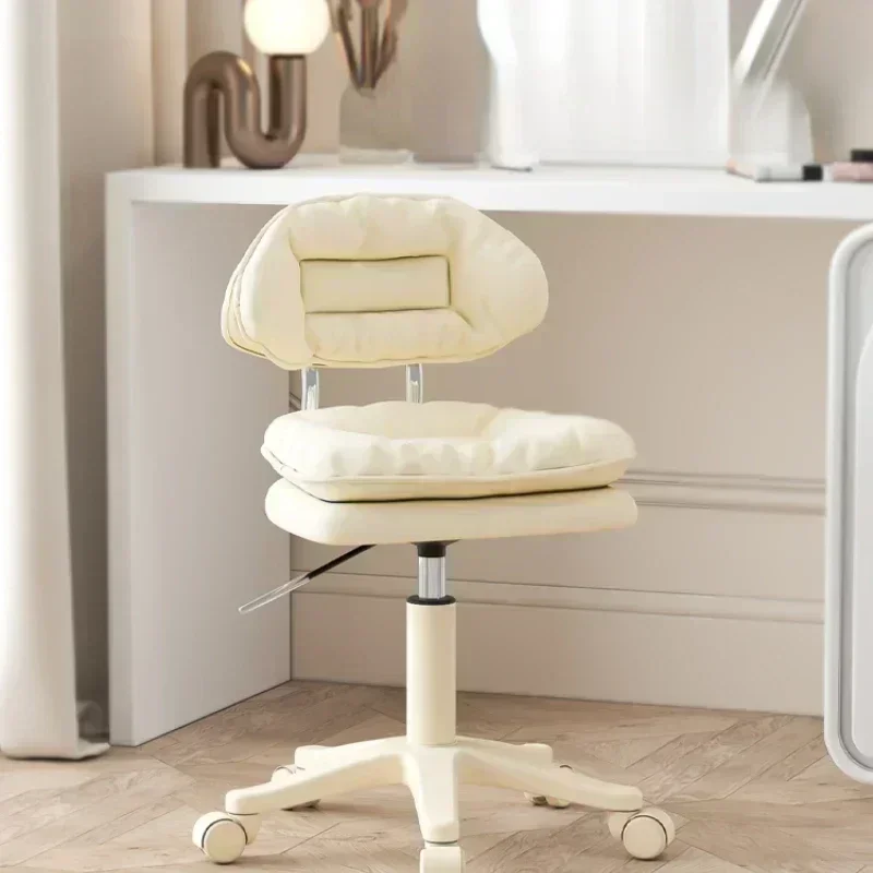 Dressing stool light luxury premium cream style bedroom small apartment modern simple with backrest