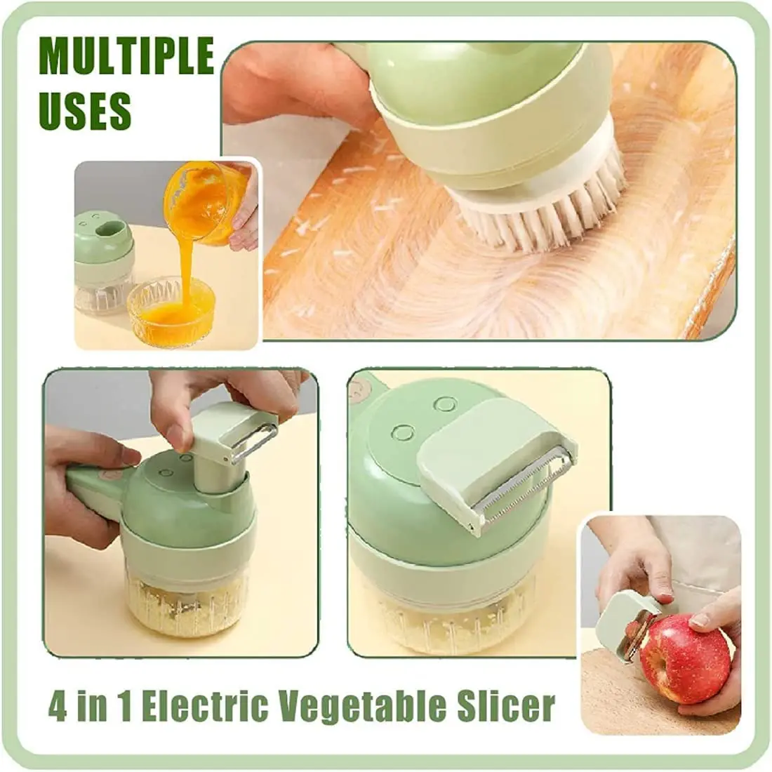 Multifunctional Electric Vegetable Cutter Slicer Garlic Mud Masher Garlic Chopper Cutting Pressing Mixer Food Slicer