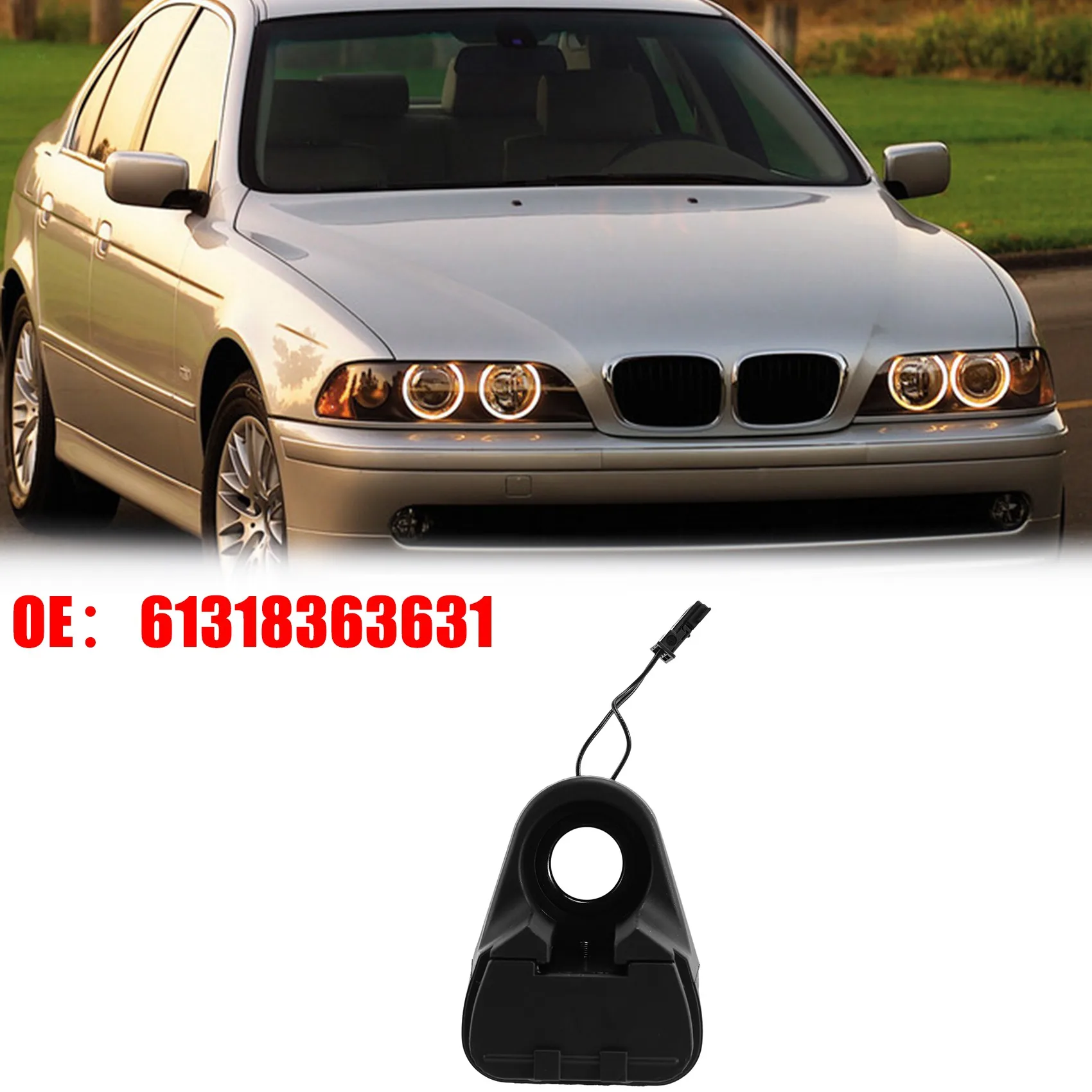 Car Rear Wiper Arm Key Button with Micro-Switch for-BMW 5-Series E39 Wagon 1999-2003 61318363631