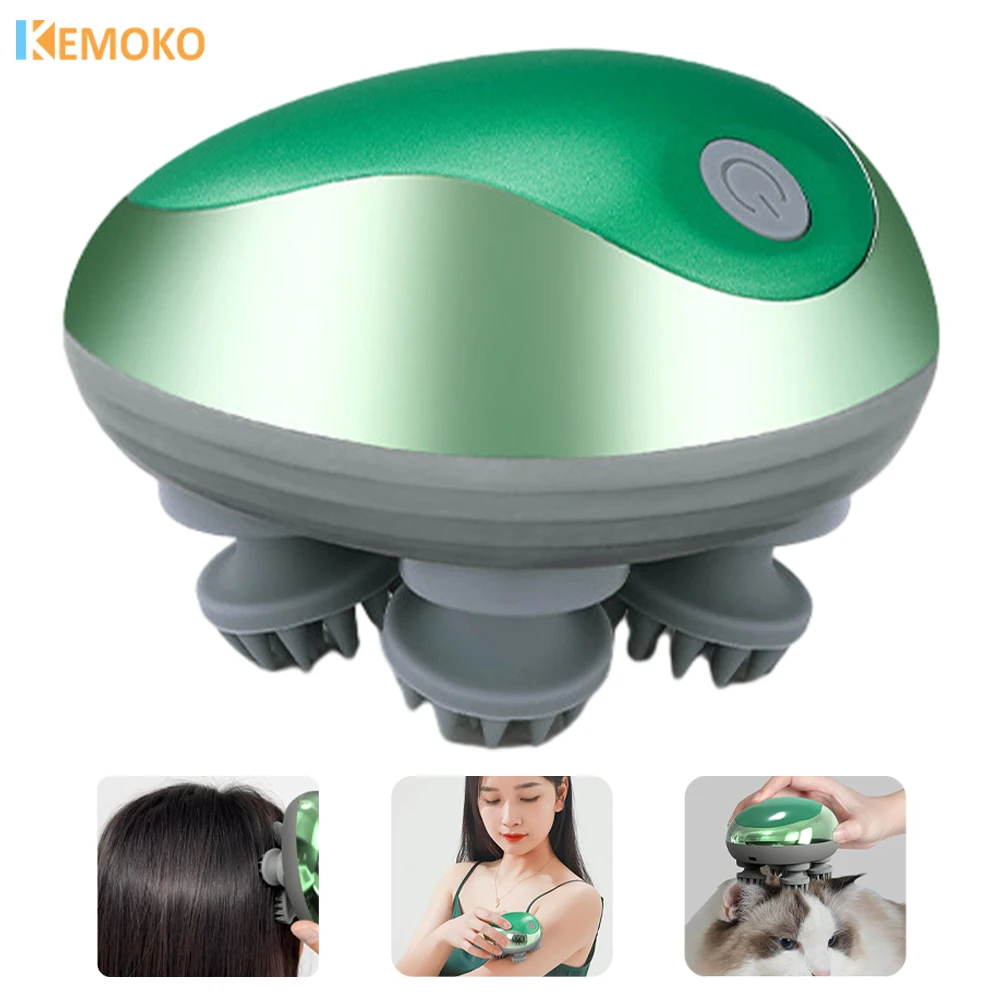 Head Massager Electric Mutifunction for Cats Dogs Pets Scalp Massager Rechargeable Massage Contacts Body Relax Health Care