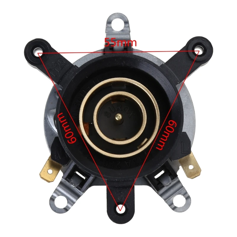 Penggantian 250V 13A Temperatur Kontrol Ketel Thermostat Top Base Socket Dropship