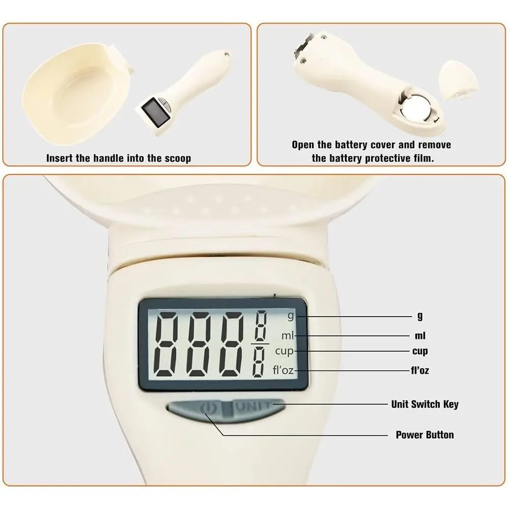 Electronic Food Measuring Scoop Scale Mini High Precision Kitchen Scale Spoon With LCD Screen Precise Digital Food Spoon Scale