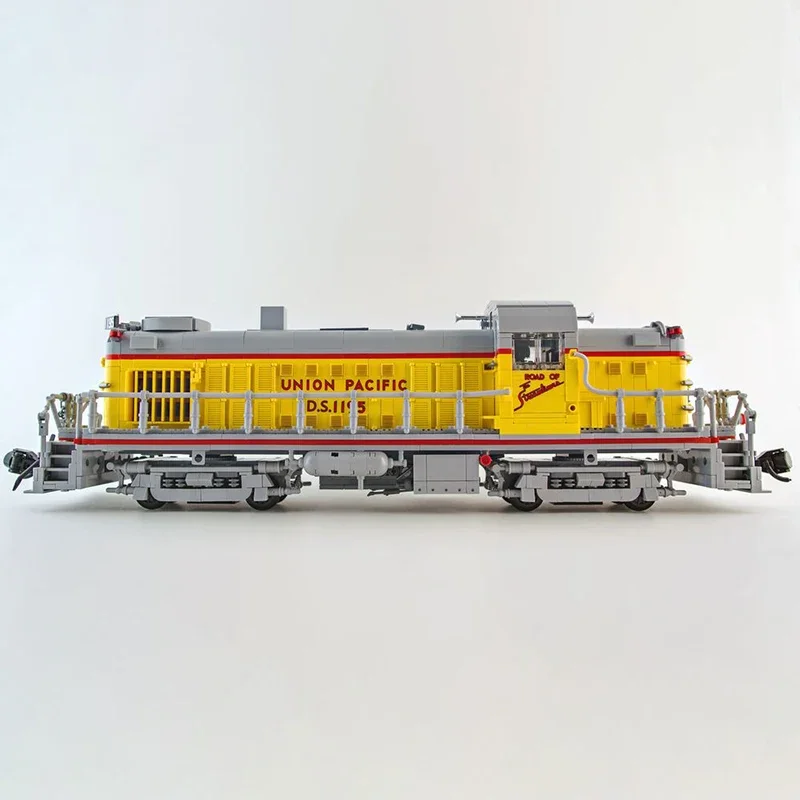 Train Series Moc Building Bricks 1:38 RS-2 Railway Train Series Model Technology Modular Blocks Construstion Assembly Toy Gifts