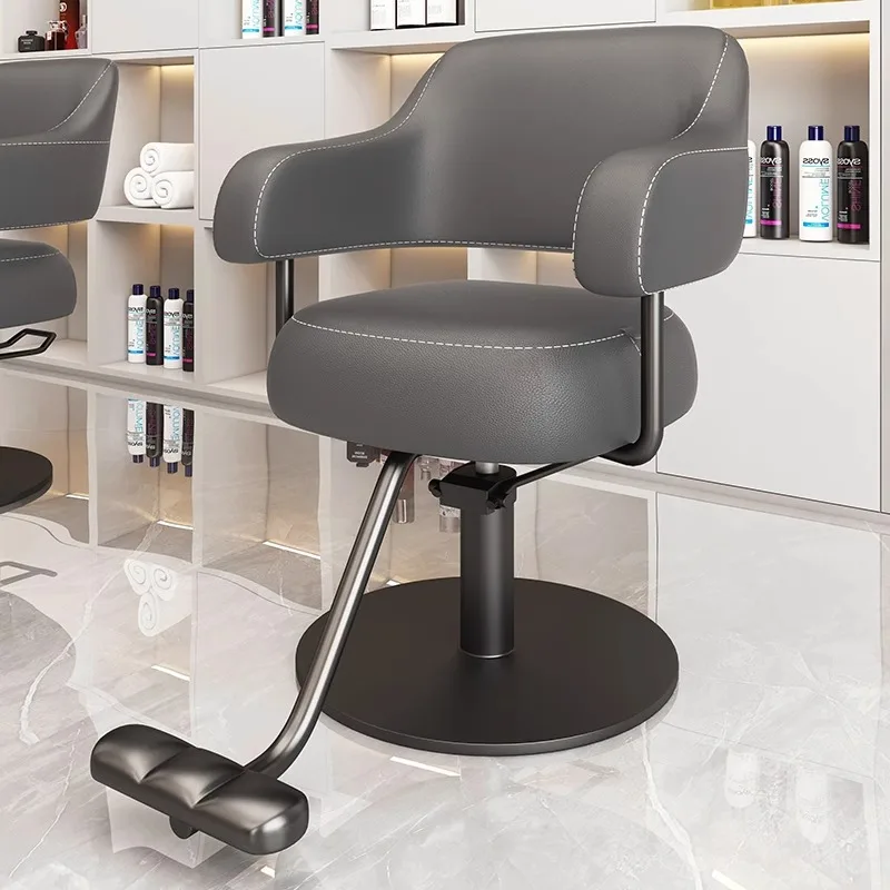 Nordic Hair Salon Barber Chairs Modern Speciality Hairdresser Swivel Barber Chairs Hair Dyeing Salon Furniture Cadeira FYBC