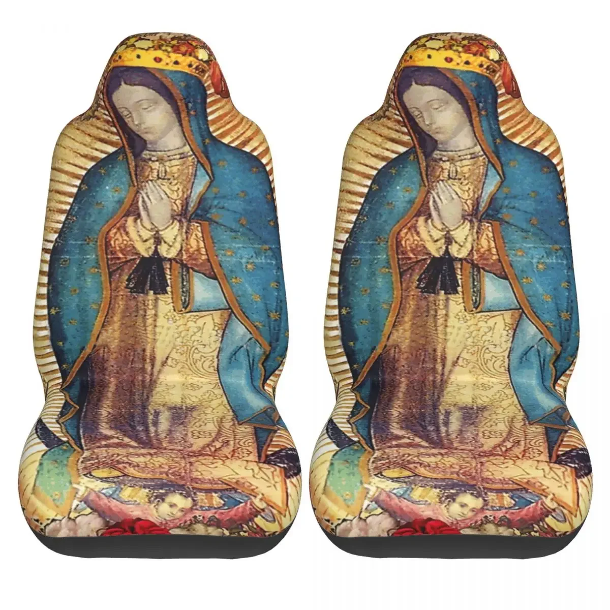 Our Lady Of Guadalupe Virgin Mary Catholic Mexico Poster Car Seat Cover Custom Universal Front Protector Accessories Cushion Set