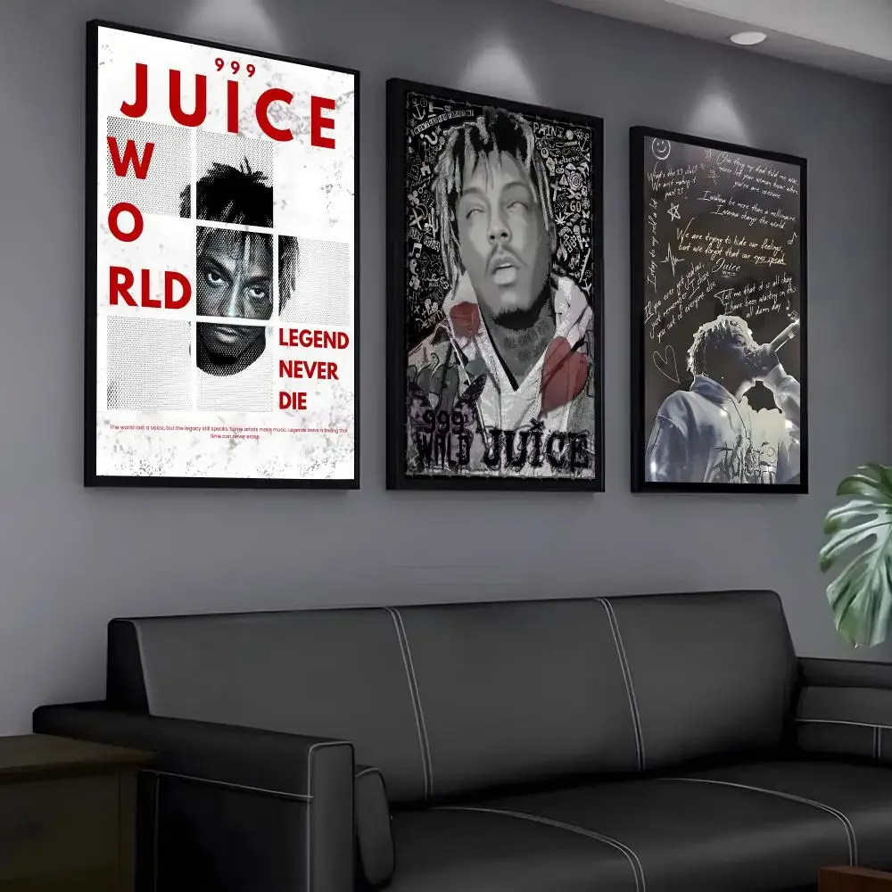 Rapper J-Juice WRLD Poster Modern PP Paper Wall Art Sticker Minimalist Decorative for Home Wall Decor Gift