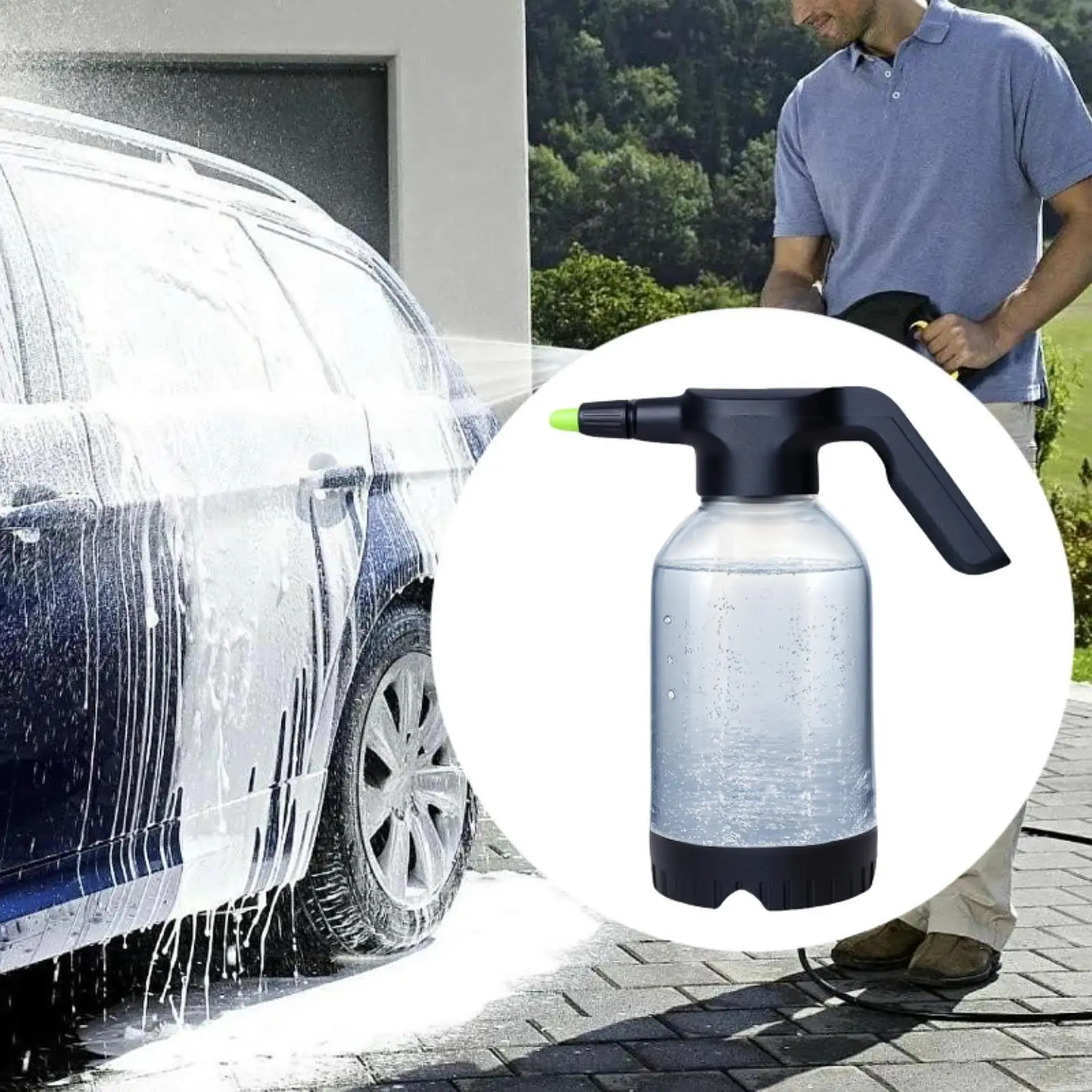 

Electric Foam Sprayer Soap Sprayer for Car Cleaning Home Use Gardening