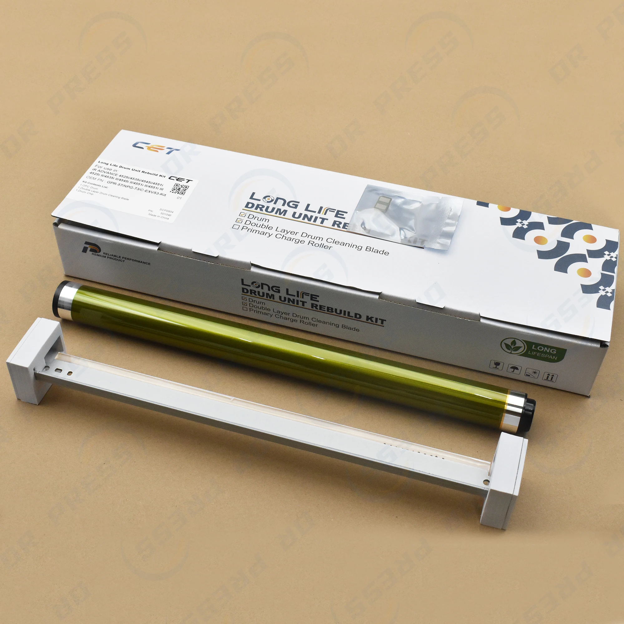 GPR-57 NPG-73 Long Life Drum Unit Rebuild Kit for Canon 4525i 4535i 4545i 4551i 4525 4535 4545 4551 OPC Drum Cleaning Blade