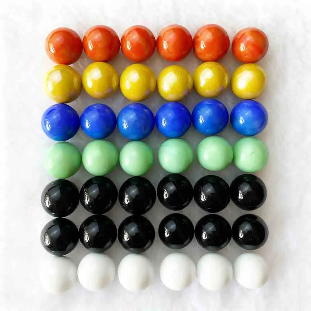 10-50Pcs Dia 25mm Cream Solid Color Glass Ball Red Yellow Blue White Black Green DIY Game Art Accessories Home Desktop Ornament