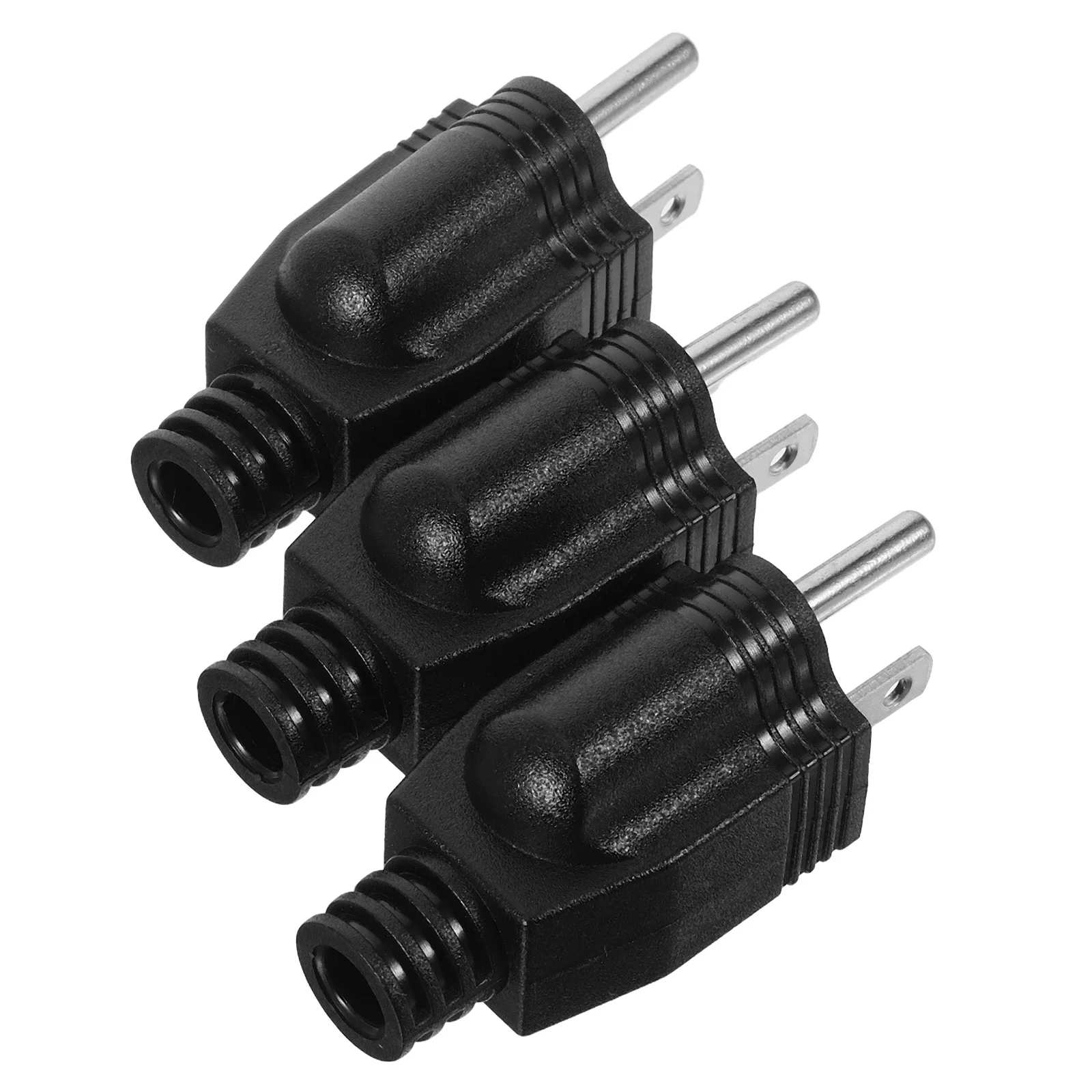 

3pcs Detachable Three Prong Plug Replacement For Extension Cord Electrical Adapter Male Wire Connector Home Office Use Grounding