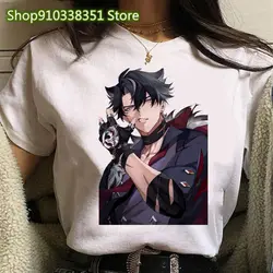 2024 Genshin Impact T Shirt Women Wriothesley Kawaii Anime Cartoon Tshirts Loose Comfortable Short Sleeves Y2K Tshirt Graphic