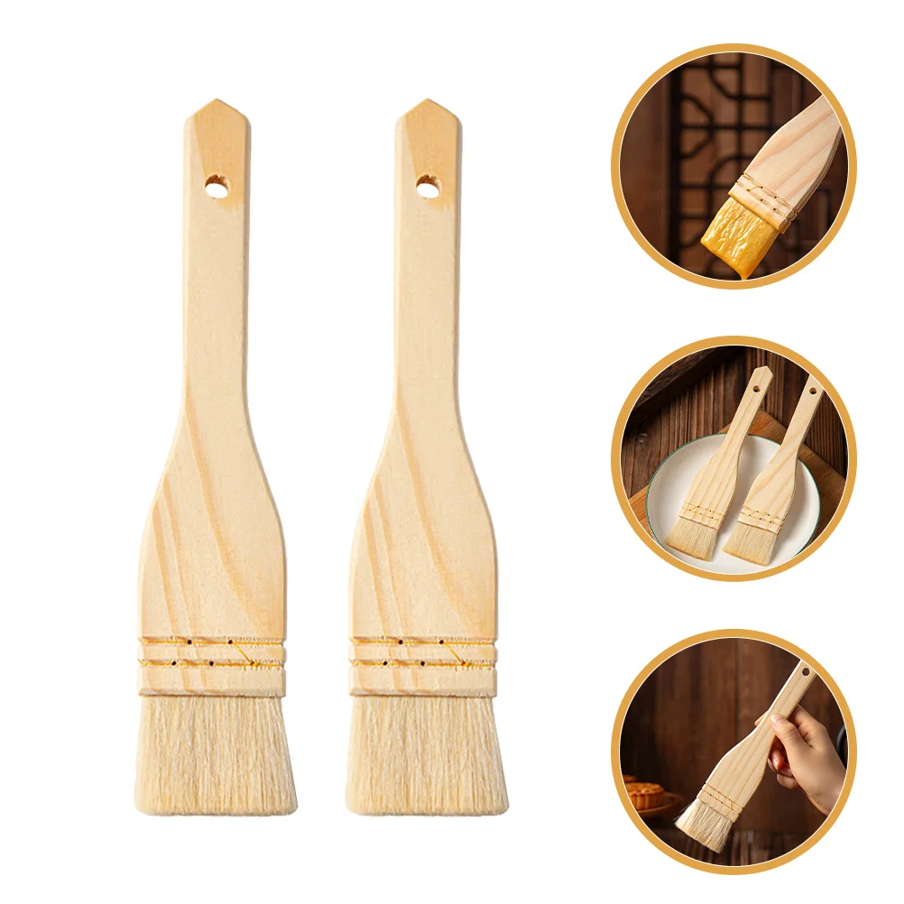 

2 Pcs Grill Brush Bread Baking Dish Oil Basting Kitchen Grilling for Cooking Household