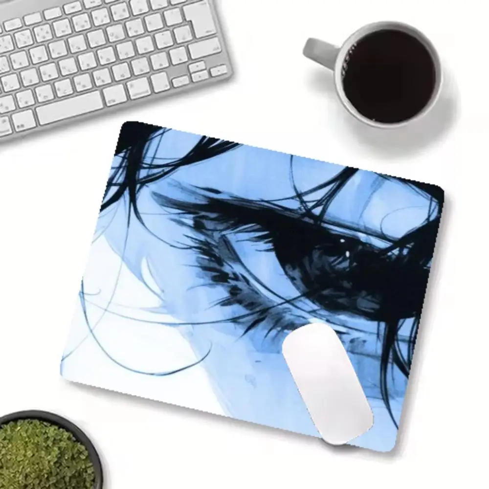 Contrast deep anime big eye table mat light shadow pupil sketch universal desktop mousepad