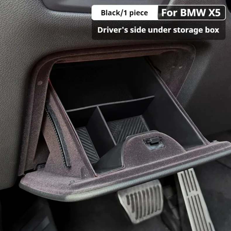 Für BMW X5 X6 X7 G06 G07 G05 2019-2026 Unterer Fahrerseitiger Aufbewahrungsbox-Einsatz Ablagefach Organizer Schwarz Auto-Innenausstattung Zubehör – Detail 4