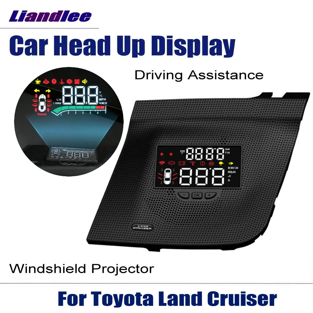 Display HUD para Carro para Toyota Land Cruiser LC 200 300 J200 J300 V8 2007-2025, Acessórios de Projetor para Para-brisa