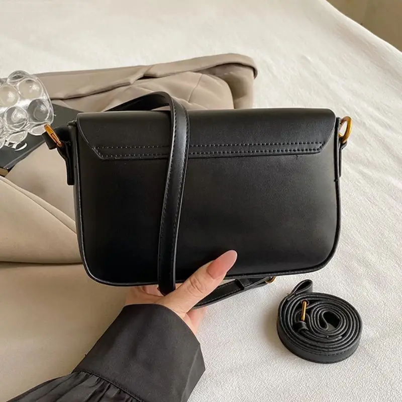 Leather Shoulder Bag Purse for Women - Fashion Crossbody Bags Underarm Bag Small Square Satchel Handbag image 3