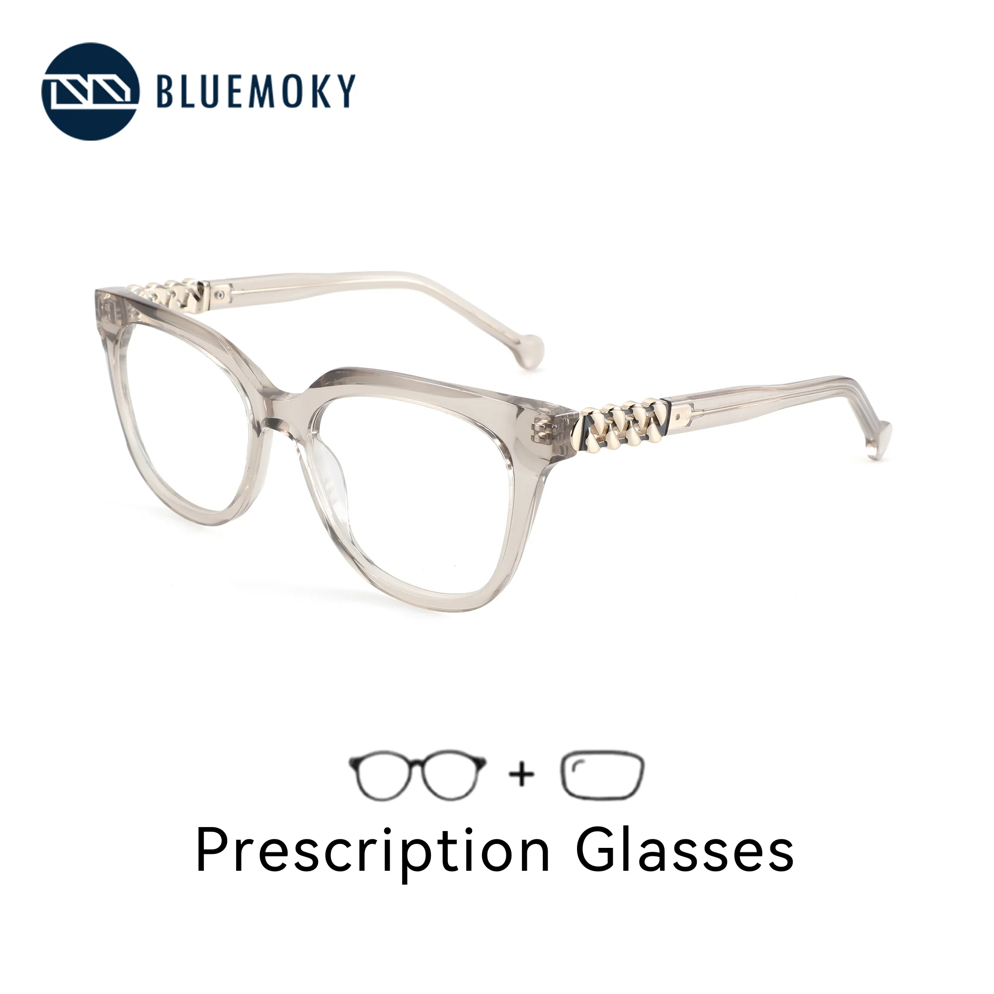 Lunettes de vue papillon en acétate taille S BLUEMOKY, verres progressifs anti-lumière bleue, lunettes optiques pour femme, myopie, lunettes médicales