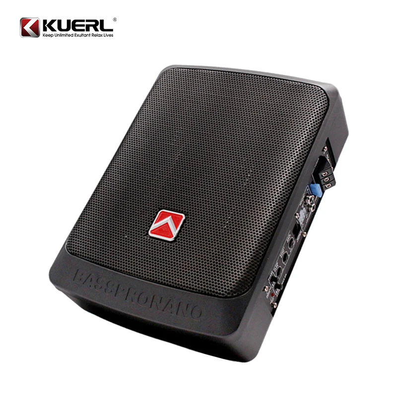 KUERL 6*8 Inch 800W Underseat Car Audio Active Subwoofer One-piece aluminum alloy Shell RMS Power 200W Built-in Power Amplifier