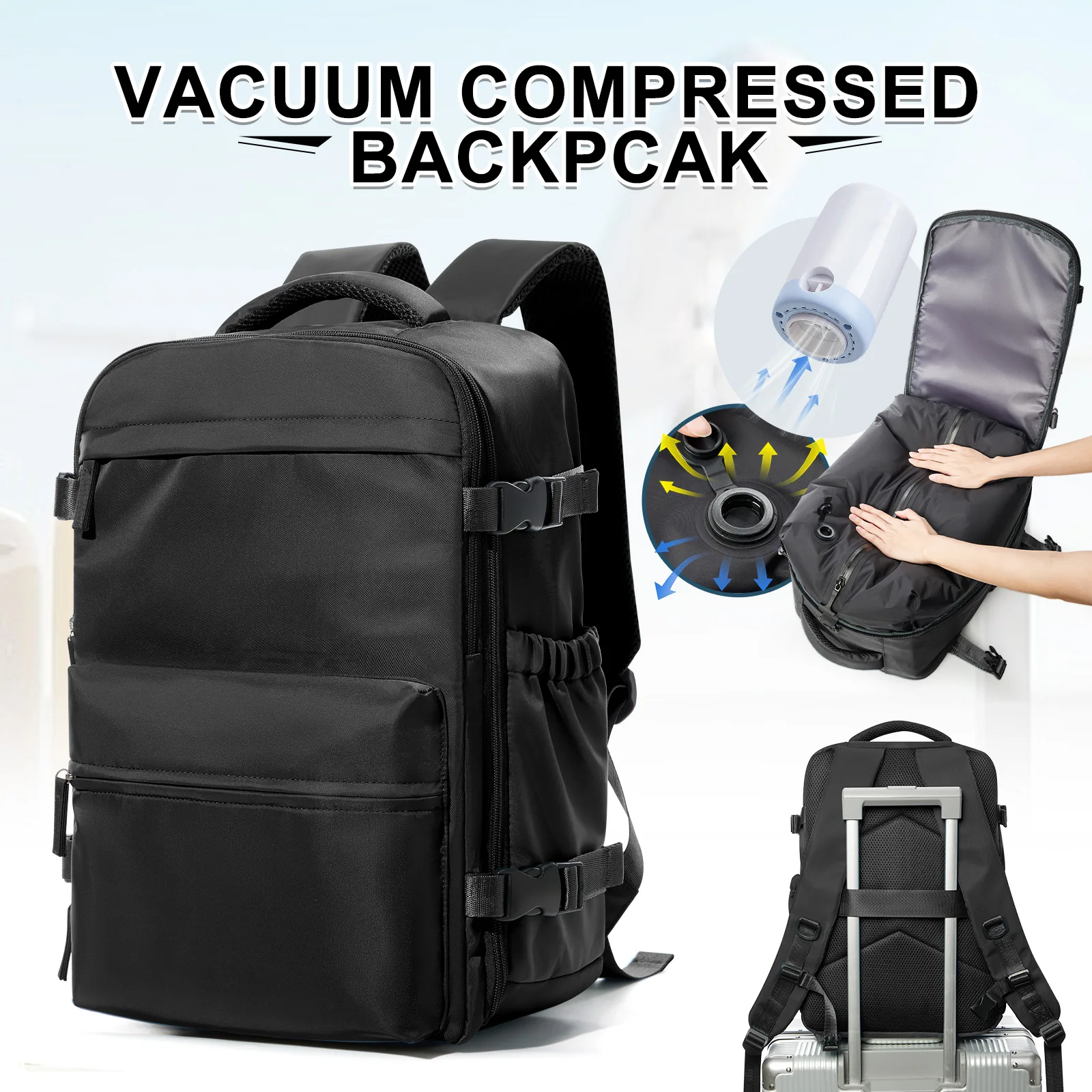 New Outdoor Hiking Travel Backpack vacuum compression Backpack for women men Portable,  Large Capaticy 30L Expand Climbing Bag