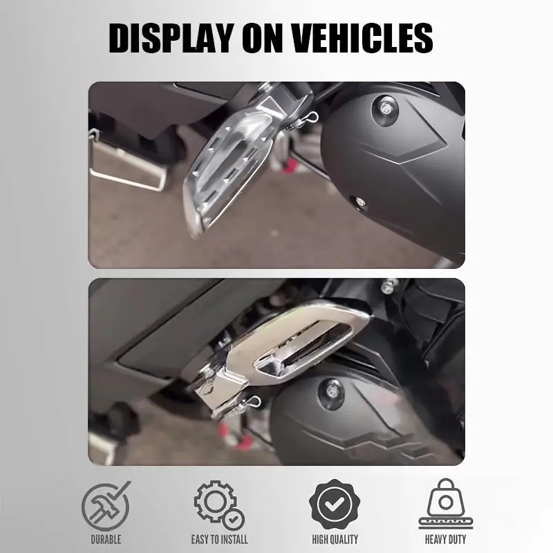 Universal Fit Aluminum Rear Foot Pegs for Motorcycle Multiple Model Compatibility Rust Resistant for Daily Travel