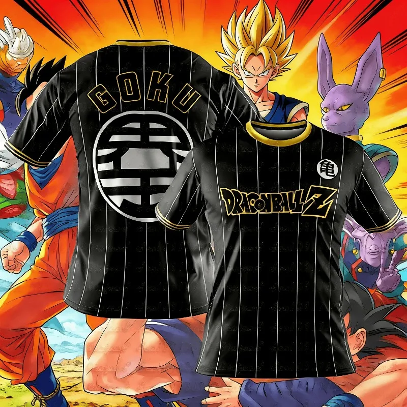 Dragon Ball T-Shirt Kinder Oberteile Anime Figuren Son Goku Super Saiyan T-Shirt Jungen T-Shirts Kinderkleidung Sommer Kurzarm