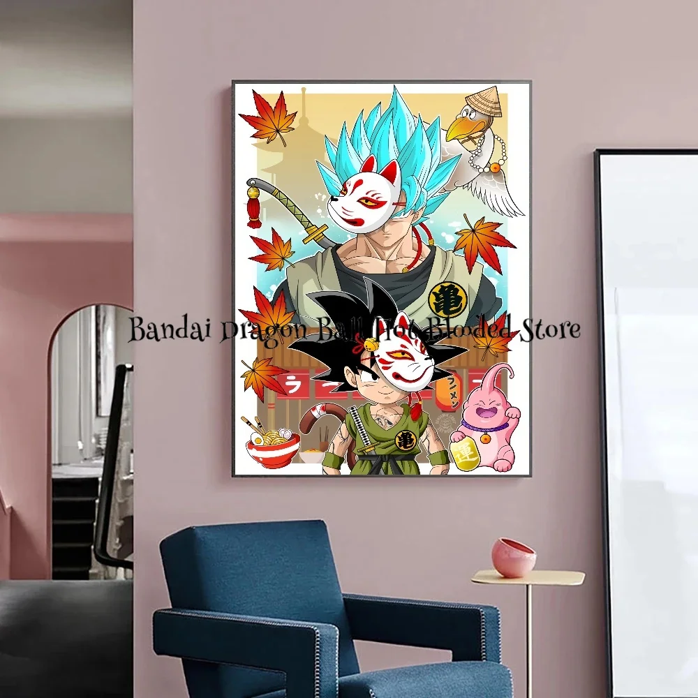 Canvas Painting Japan Classic Anime Dragon Ball Super Saiyan Sun Goku Art Print Pictures Home Living Room Decor HD Posters Wall