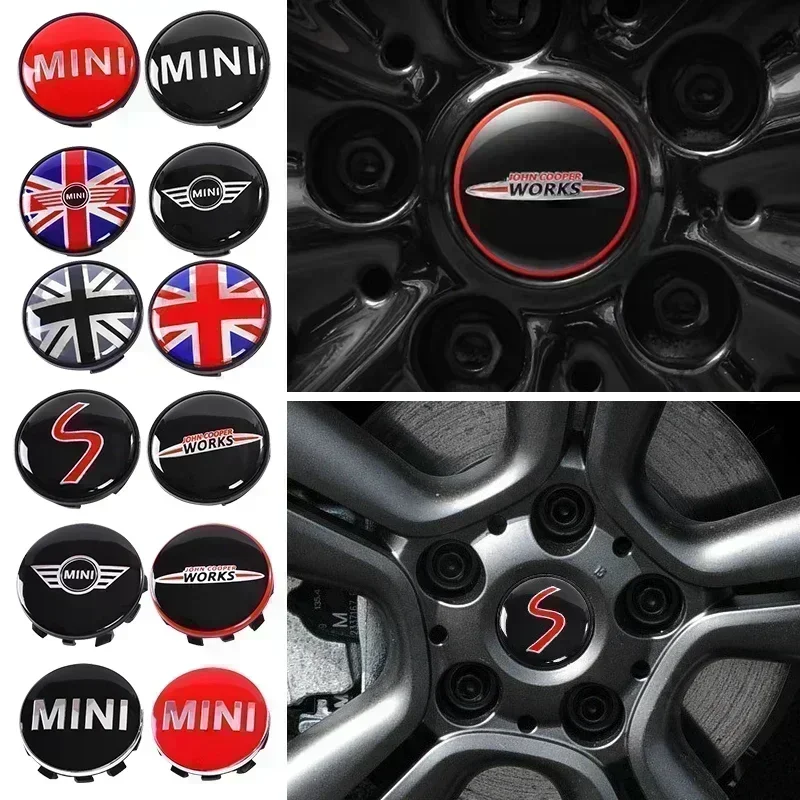 

4PCS 54mm 56mm Car Wheel Center Hub Caps Rim Covers Badge Emblem For BMW Mini Cooper One S JCW R56 R50 R53 R55 R57 R60 F55 F56