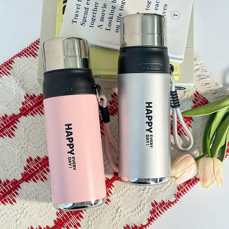 

620 мл высококачественная изоляционная чашка из нержавеющей стали с защитой от падения, портативная веревка для переноски, спорт на открытом воздухе, стекло для воды большой емкости