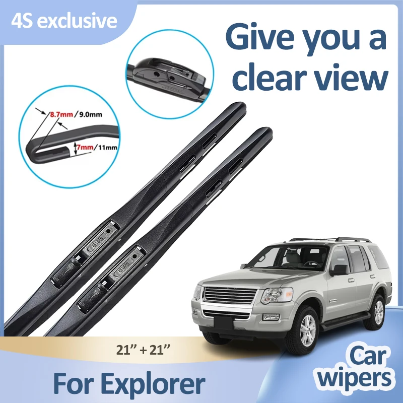 

For Ford Explorer U251 Mk4 2006~2010 Auto Rear Vehicle Front Wiper Blades Windscreen Windshield Window Glasses Car Accessories