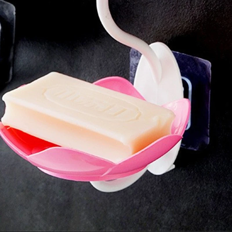 【Hot sales】Soap Box Soap Box Hanging Drain Lotus Double-layer Punch-free Household Racks for Soap.