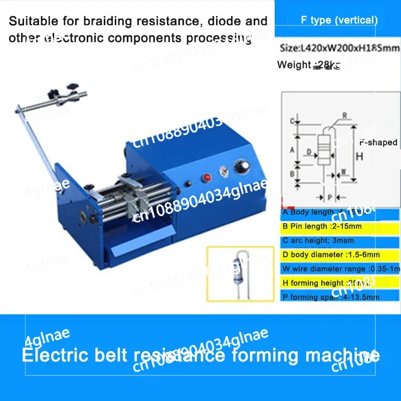 Electric F/U/ One Font Type Braided Resistance Forming Machine Portable Cutting Molding Equipment for Different Resistors Diodes