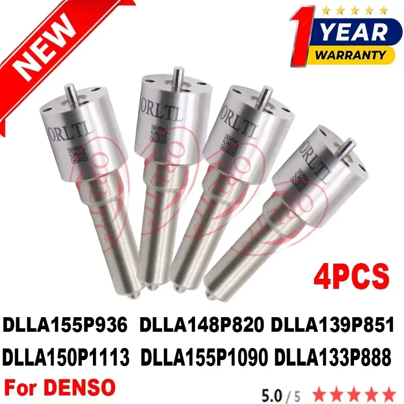 

4PCS DLLA155P1090 DLLA133P888 DLLA155P936 DLLA148P820 DLLA139P851 DLLA150P1113 for DENSO Common Rail Diesel Injector Nozzle