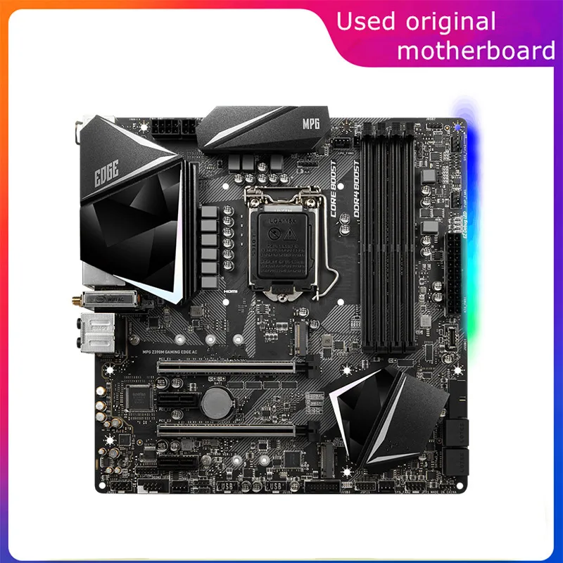 Used LGA 1151 For Intel Z390 MPG Z390M GAMING EDGE AC Computer USB3.0 SATA3 Motherboard DDR4  64GB  Desktop Mainboard