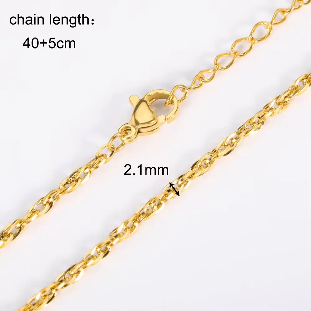 10Pcs/Lot 45cm Stainless Steel Gold Color Chains Necklace For Women Jewelry Making Chains Accessories DIY Handmade Supplies